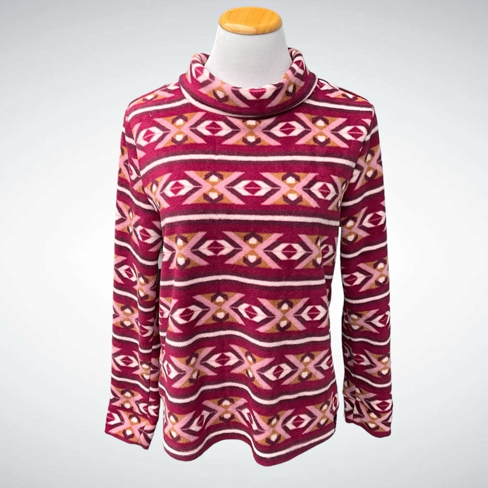 Mountain and Isles Fleece Southwestern Turtleneck Sweatshirt